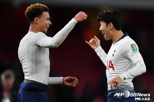 델레 알리(사진 왼쪽), 손흥민. 사진=AFPBBNews=News1