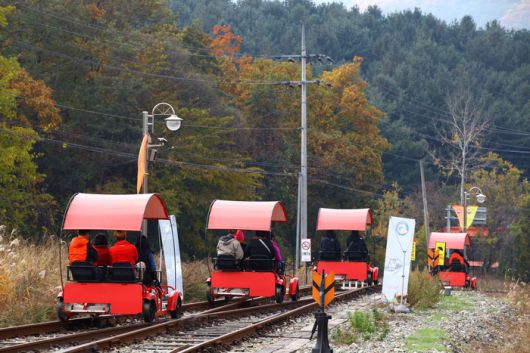 강원 춘천 강촌 레일바이크 / 사진 = 한국관광공사