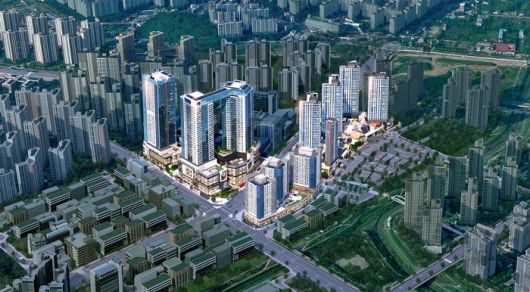 검단신도시 넥스티엘 복합문화상업시설 광역조감도 [사진 = 롯데건설]