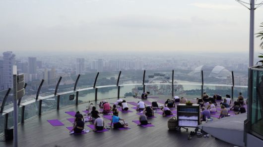 웰니스 프로그램 중 하나인 비냐사 요가/사진=김지은 여행+ 기자