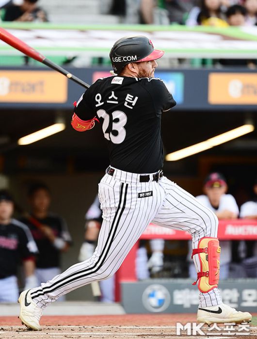 LG 오스틴은 28일 창원 NC전에서 큰 존재감을 뽐냈다. 사진=김영구 기자