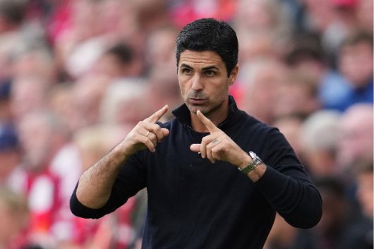 아스널의 미켈 아르테타 감독이 디펜딩챔피언 리버풀에 패했다. 사진=AP=연합뉴스 제공