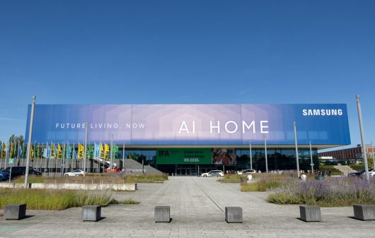 오는 5일부터 9일(현지시간) ‘IFA 2025’가 열리는 독일 ‘메세 베를린’의 삼성전자 전시관이 위치한 ‘시티큐브 베를린’의 전경. <삼성전자>