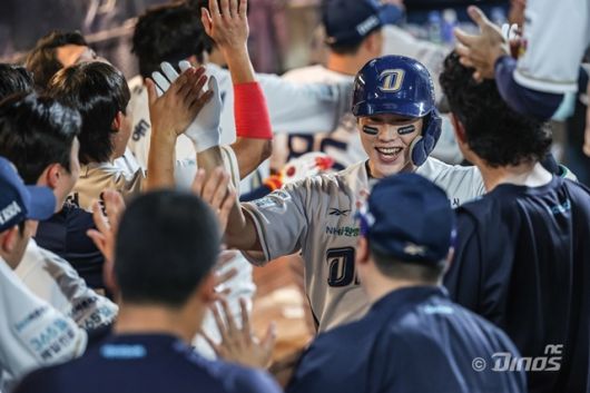 7일 창원 KIA전에서 큰 존재감을 뽐낸 천재환. 사진=NC 제공