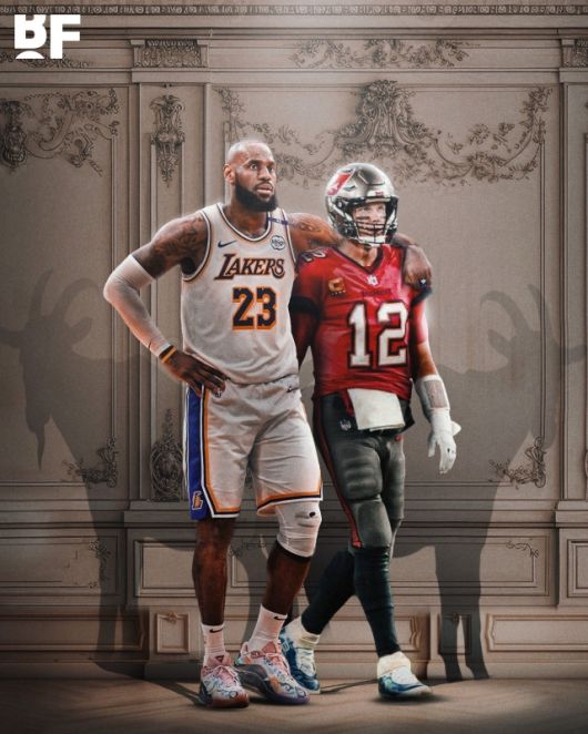 르브론 ‘킹’ 제임스는 ‘NFL 전설’ 톰 브래디처럼 40대 중반까지 활약할 수 있을까. 사진=바스켓볼 포에버 SNS