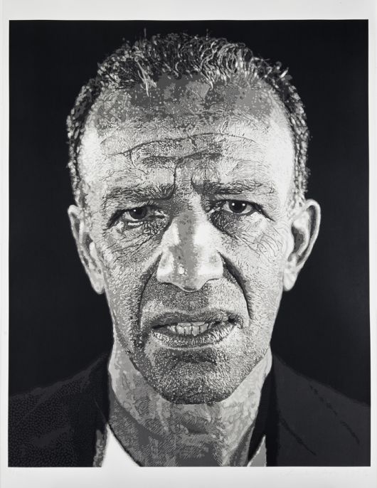 척 클로즈(1940-2021), 〈알렉스-리덕션 판화〉, 1993, 종이에 스크린프린트, 200.7×153.1cm, ed. 635