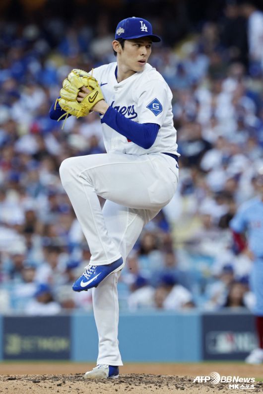 사사키 로키. 그는 LA 다저스의 월드 시리즈 2연패 도전 중심에 있다. 사진=AFPBBNews=News1