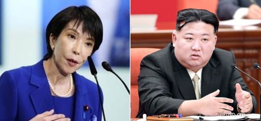 다카이치 사나에 총리와 김정은 노동당 총비서 [연합뉴스]