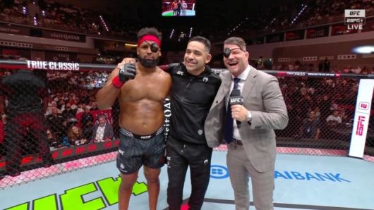 아코스타는 23일(한국시간) 카타르 도하 ABHA 아레나에서 열린 샤밀 가지에프와의 UFC 파이트 나이트 메인카드 헤비급 매치에서 1라운드 펀치 KO 승리를 거뒀다. 사진=X