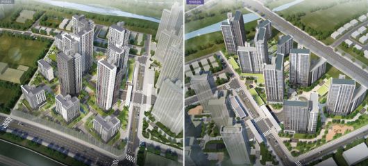 (왼쪽부터) 남양주왕숙지구 A-24, B-17블록 조감도 [LH]