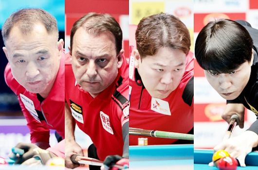 올시즌 8차전 하림PBA챔피언십 4강이 (왼쪽부터) 이승진-산체스, 강동궁-최성원으로 좁혀졌다. (사진=PBA)