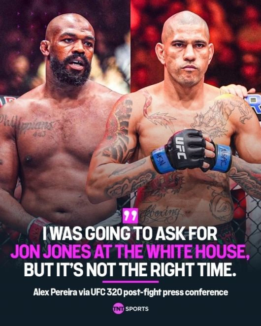 페레이라는 존스를 원했고 존스도 페레이라를 원했다. 사진=TNT 스포츠 SNS