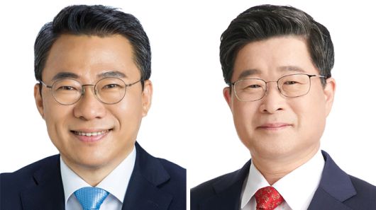 서울 중구청장에 출마한 서양호 더불어민주당 후보 , 김길성 국민의힘 후보
