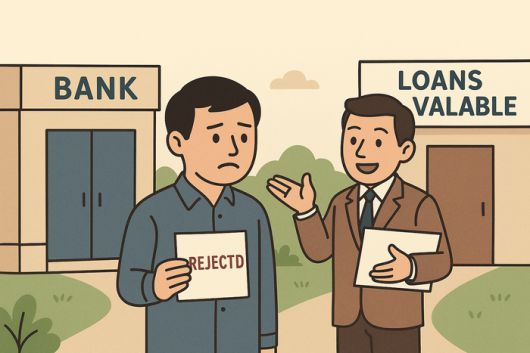 대부업에서 밀려나는 중저신용자의 모습을 AI가 그린 이미지 [사진 = 챗GPT]