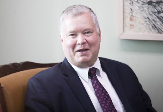 현장풀) 스티븐 비건 미 국무부 대북정책특별대표가 21일 오전 서울 종로구 외교부 청사에서 열린 한·미 북핵 수석대표 협의에서 인사말을 하고 있다. 변선구 기자