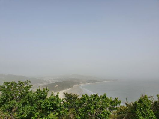 서해 백령도 기상관측소에서 촬영한 황사. 기상청