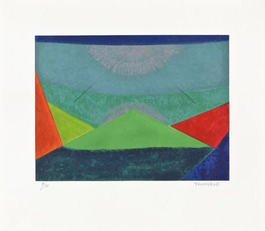 이건희 회장이 삼성 임원들 집무실에 걸기 위해 제작 주문했던 유영국 무제, 동판화 [사진 이호재]