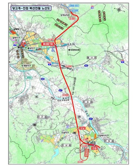 진접선 노선도. 국가철도공단