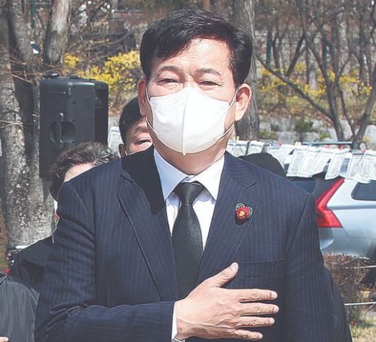 송영길 더불어민주당 전 대표가 3일 제74주년 4·3 서울 추념식에 참석했다. [뉴스1]