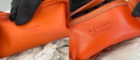 로고가 쓰인 폰트의 차이와 글자 간격도 유심히 보는 포인트다. 왼쪽이 정품, 오른쪽이 가품. 유지연 기자