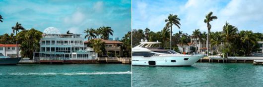 왼쪽이 리키 마틴, 오른쪽의 데이비드 베컴의 저택이다.