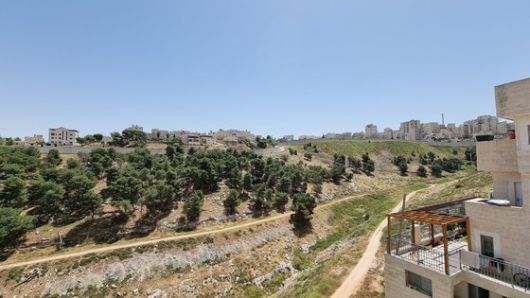 예루살렘에서 바라본 팔레스타인 서안지구 모습. 임현동 기자