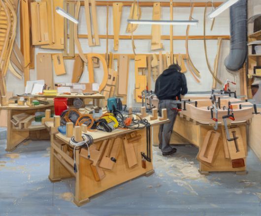 박진아, 피아노 공장 07, 2024, 리넨에 유채, 150x180㎝. 사진 국제갤러리