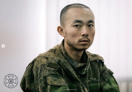 우크라이나 군에 의해 생포된 장씨. 사진 우크라이나 보안국(SBU) 인스타그램 캡처