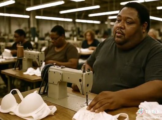 트럼프 정부의 관세 정책을 조롱하기 위해 인공지능(AI)으로 생성한 가짜 영상 밈이 확산하고 있다. 사진 틱톡 캡처