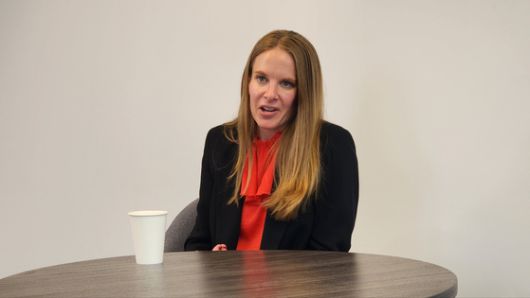 트럼프 1기 백악관의 무역실장을 지낸 케이트 칼루트케비치 맥라티 전무이사가 10일(현지시간) 워싱턴DC에서 중앙일보 등 일부 한국 매체들과 인터뷰하고 있다. 워싱턴=강태화 특파원