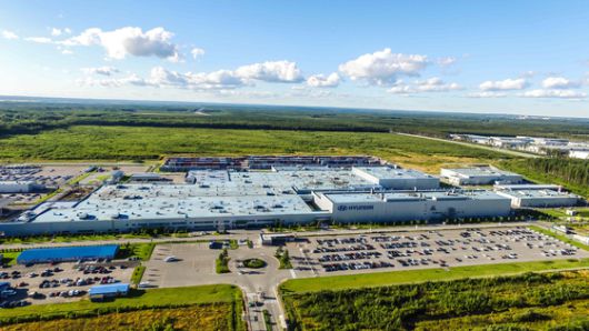 연간 23만대 생산능력을 갖고 있었던 러시아 상트페테르부르크 소재 현대차 공장의 2020년 당시 모습. 현재는 러시아 기업이 인수해 운영 중이다. 사진 현대차