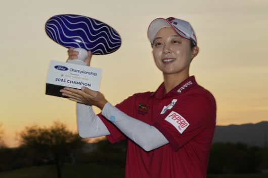 지난달 LPGA 투어 포드 챔피언십을 제패한 김효주. AP=연합뉴스