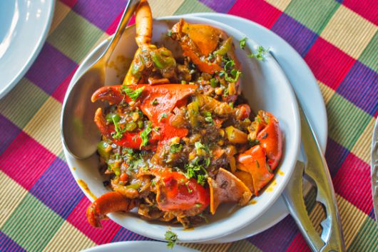 고안 크랩 카레. 매콤해서 한국인 입맛에도 잘 맞는다.