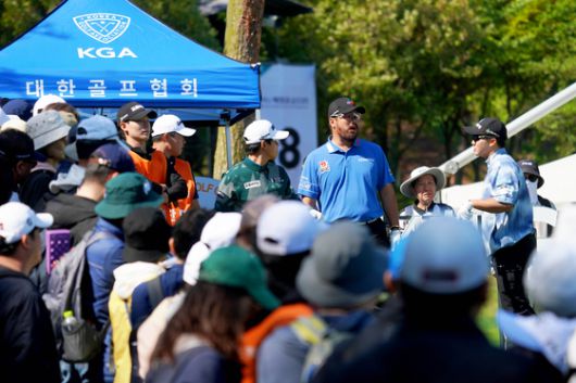 GS칼텍스 매경오픈 2라운드가 열린 2일 남서울 골프장. 사진 크라우닝