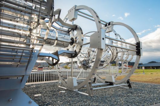 세토우치 우노항에 설치된 부지현의 '더 홈'. [사진 부지현 작가 제공]