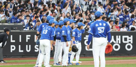 9연전 기간 최대 피해자가 된 삼성 선수들. 뉴스1