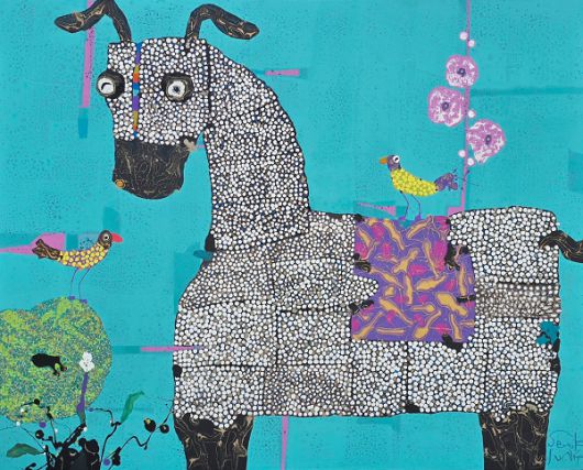 김석중(Seok Jung Kim), 일상-생성(Daily to Generation), 캔버스 위에 혼합재료 (Mixed Media on Canvas), 162.2x130.3cm, 2024作〉