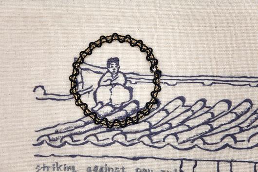 다섯극을 위한 매뉴얼 중 강주룡의 이야기를 담은 일부. [사진 아트선재센터]