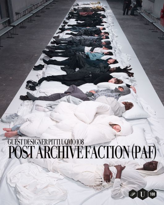 한국 디자이너로는 준지에 이어 두 번째로 피티 우오모에 초대된 포스트아카이브팩션(PAF)의 컨셉트이미지. 사진 한국콘텐트진흥원