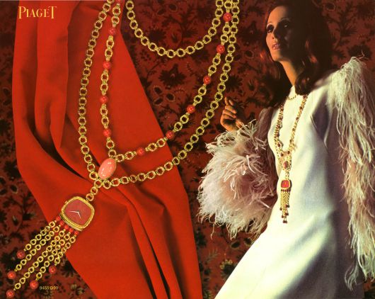 1960년대 말 선보인 21세기 컬렉션의 광고캠페인 컷. 식스티 시계의 케이스와 닮았다. 사진 피아제