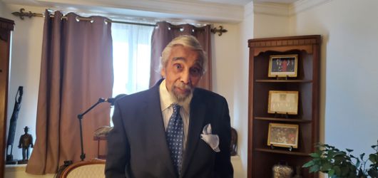 2021년 12월 10일(현지시간) 당시 찰스 랭글 미국 연방 하원의원이 뉴욕 자택에서 중앙일보와 인터뷰를 하고 있다. 중앙포토