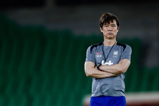 이라크전을 앞둔 축구대표팀 홍명보 감독. [사진 KFA]