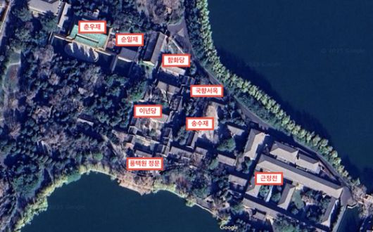 중난하이 당 중앙 집무 구역. 구글맵 캡처