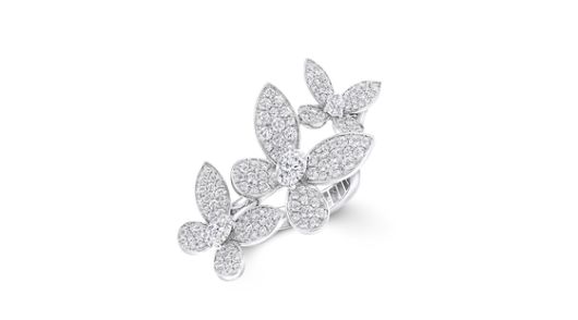 다이아몬드 버터플라이 하이 주얼리 링. 사진 그라프