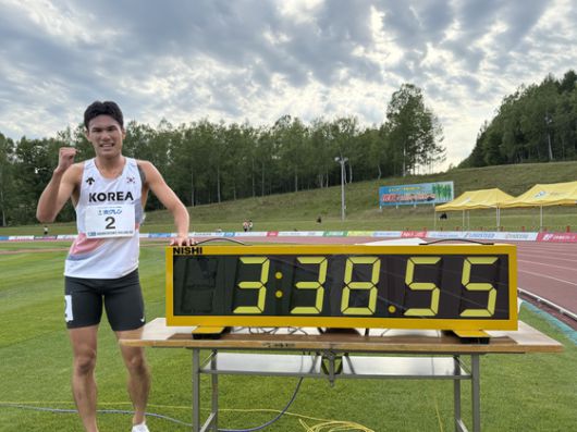 1500m 한국신기록 이재웅. 사진 대한육상연맹