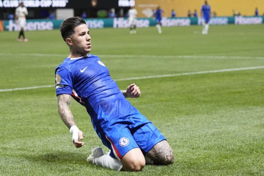 쐐기골을 터트린 첼시의 엔조 페르난데스. [AP=연합뉴스]