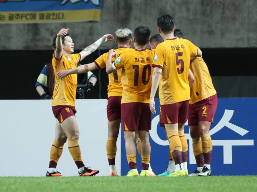 프로축구 광주FC 선수들. [연합뉴스]