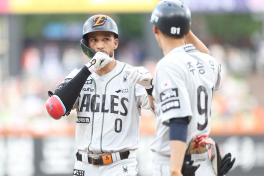 지난 22일 대전 키움전에서 인상적인 데뷔전을 치른 한화 외국인 타자 루이스 리베라토. 사진 한화 이글스