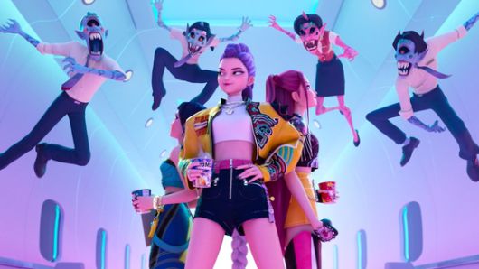 노래와 춤으로 악귀 잡는 아이돌 '헌트릭스'.  [사진 넷플릭스]