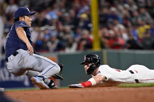 수비하는 탬파베이 김하성(왼쪽). [로이터=연합뉴스]
